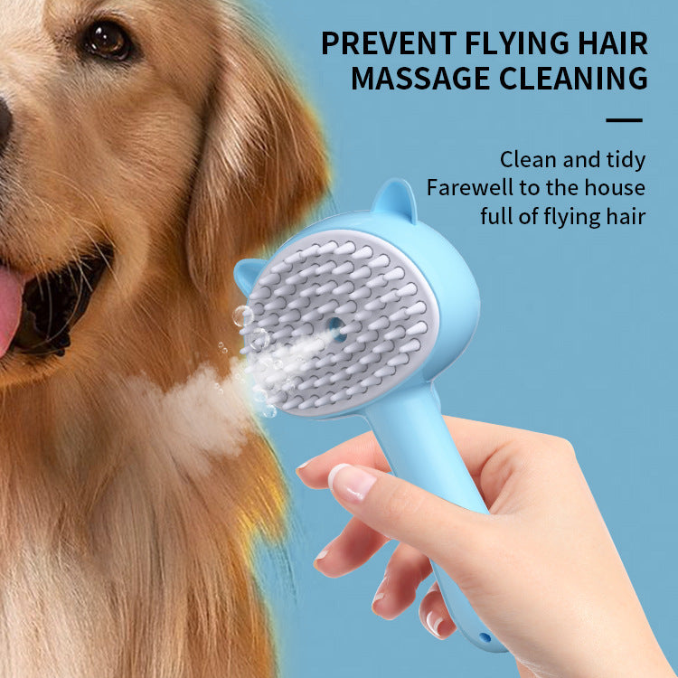 Mist-Spray Grooming Brush – Self-Cleaning for Dogs & Cats - Pet Vip Store