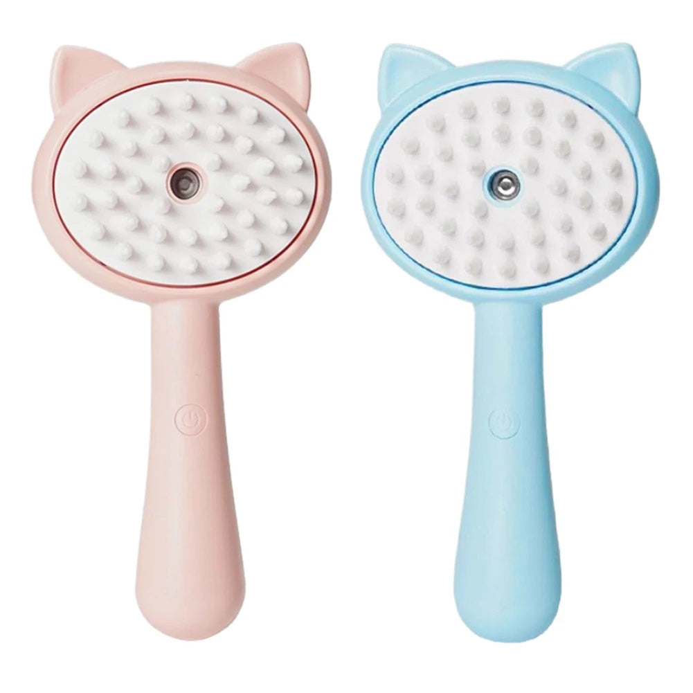 Mist-Spray Grooming Brush – Self-Cleaning for Dogs & Cats - Pet Vip Store