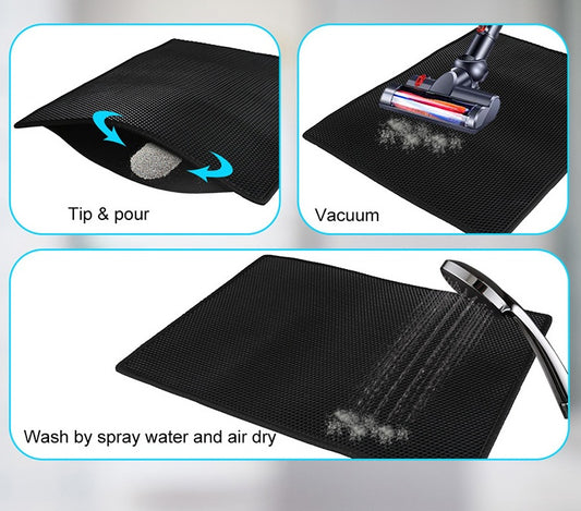 Waterproof Cat Litter Mat – Honeycomb Trap, Mess-Free Floors - Pet Vip Store