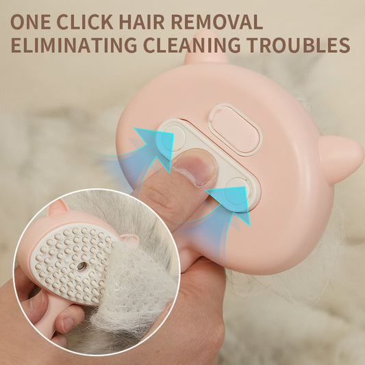 Mist-Spray Grooming Brush – Self-Cleaning for Dogs & Cats - Pet Vip Store